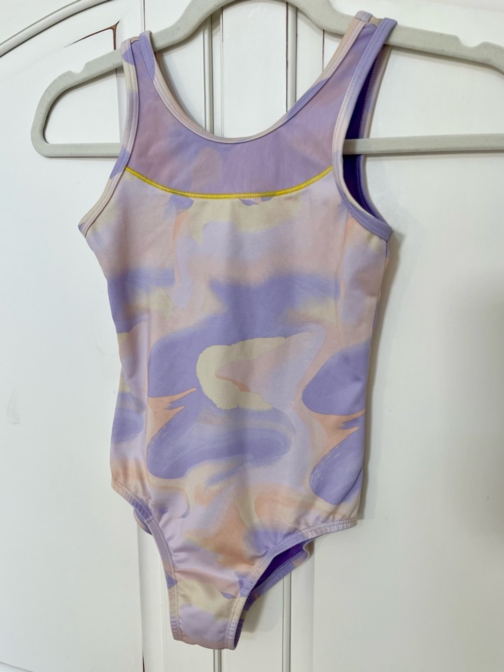 Pastel Lavender Swirl Tank Leotard - Gymnastics, Dance